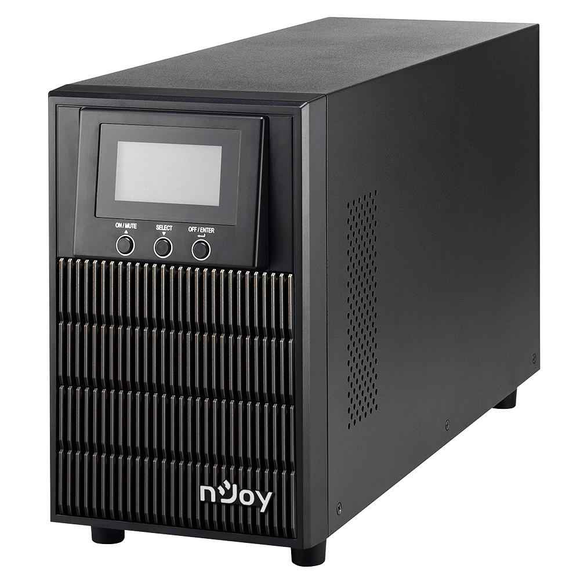 UPS NJOY, "ATEN PRO 2000", Online cu sinusoida pura, tower, 2000VA/1800W, AVR, Schuko x 3, 4 x baterie 12V/9Ah, display LCD, back-up 1 - 10 min., "PWUP-OL200AP-AZ01B" (timbru verde 11 lei)