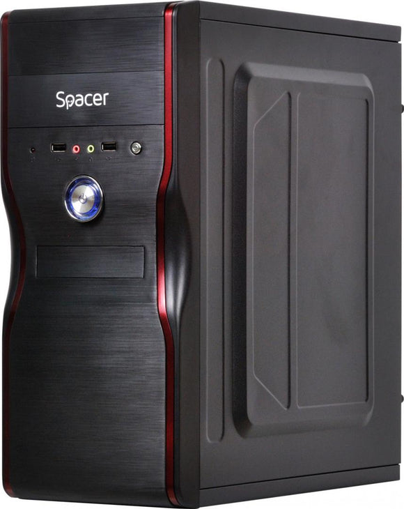 CARCASA SPACER, Middle Tower, ATX, "NEW MERCURY", 500 (250W for 500 Desktop PC), USB 2.0 x 2, Jack 3.5mm x 2, "SPC-NEW MERCURY" (timbru verde 0.8 lei)