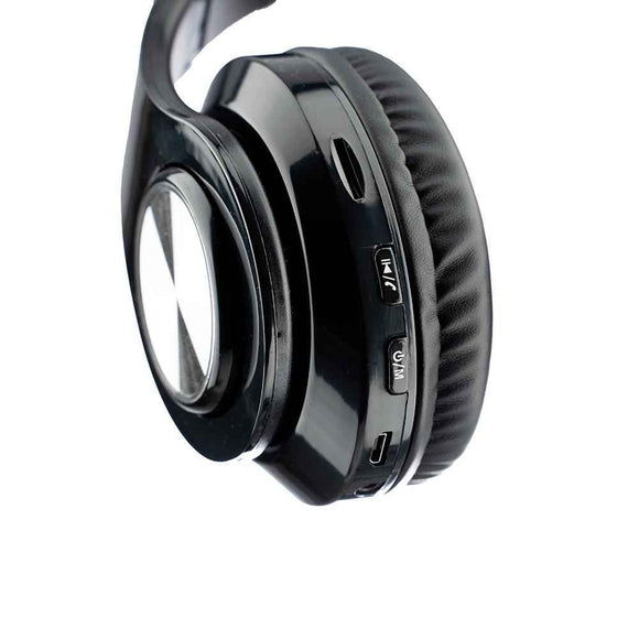 CASTI Spacer, wireless, standard, utilizare multimedia, smartphone, microfon pe casca, conectare prin Bluetooth 5.4, iluminare RGB, pliabile, banda ajustabila, negru, "SPBH-CRYSTAL-RGB", (timbru verde 0.8 lei)