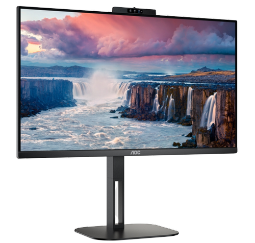 AOC | Écran USB-C avec webcam | 24V5CW/BK | 23,8 pouces | IPS | FHD | 16:9 | 75 Hz | 1 ms | 1920 x 1080 | 300 cd/m² | 2 ports HDMI | Noir