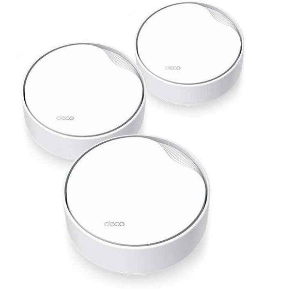 Routeur sans fil | TP-LINK | Routeur sans fil | Pack de 3 | 3000 Mbit/s | Mesh | Wi-Fi 6 | 1 x 10/100/1000 Mbit/s | 1 x 2,5 GbE | DHCP | DECOX50-POE (PACK DE 3)