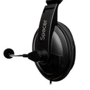 CASTI Spacer, cu fir, standard, utilizare multimedia, microfon pe brat, conectare prin Jack 3.5 mm x 2, negru, "SPK-222", (timbru verde 0.8 lei)