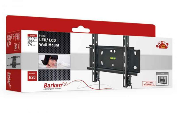 SUPORT de perete BARKAN, pt 1 TV/monitor plat, curbat, diag. max 39 inch, fix, max 40 Kg, "E20.B"