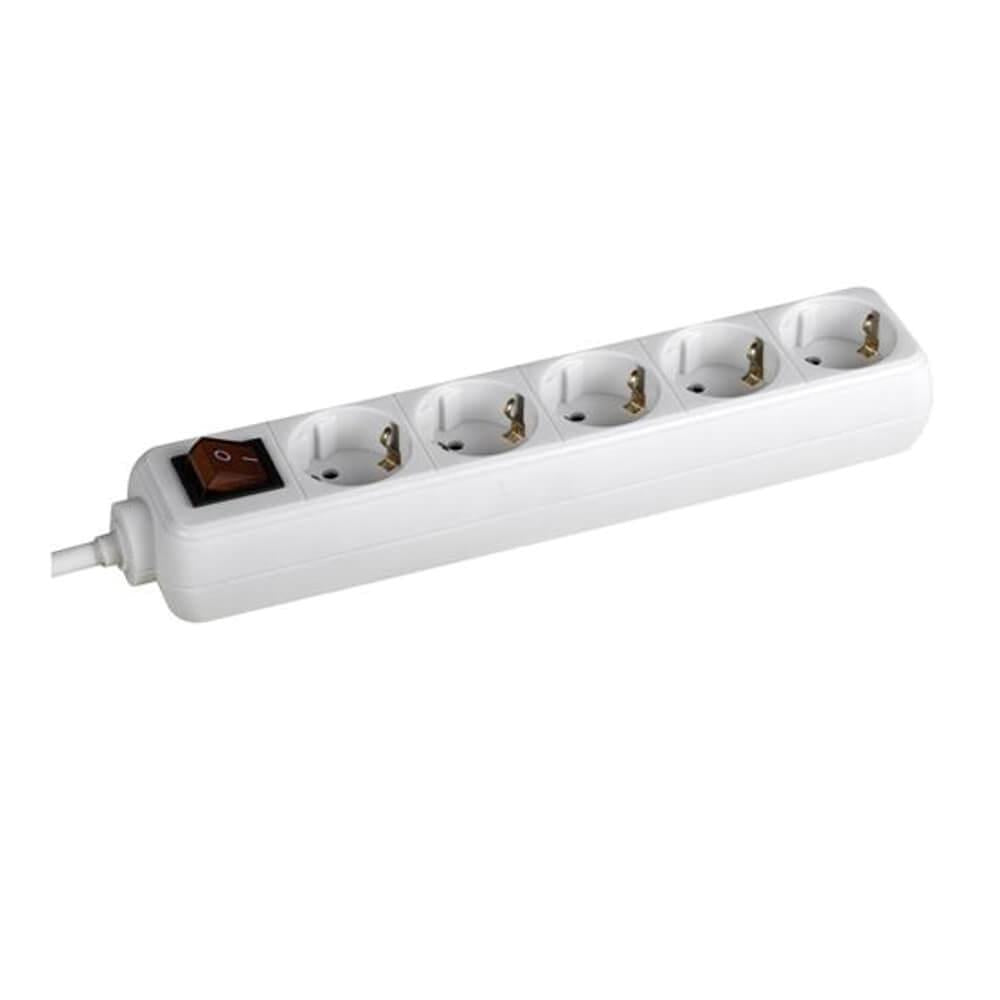 Bachmann RALLONGE, Schuko x 5, raccordement via Schuko (T), câble 5 m, protection enfant, blanc, « 3812575 » (timbre vert 0,18 lei)