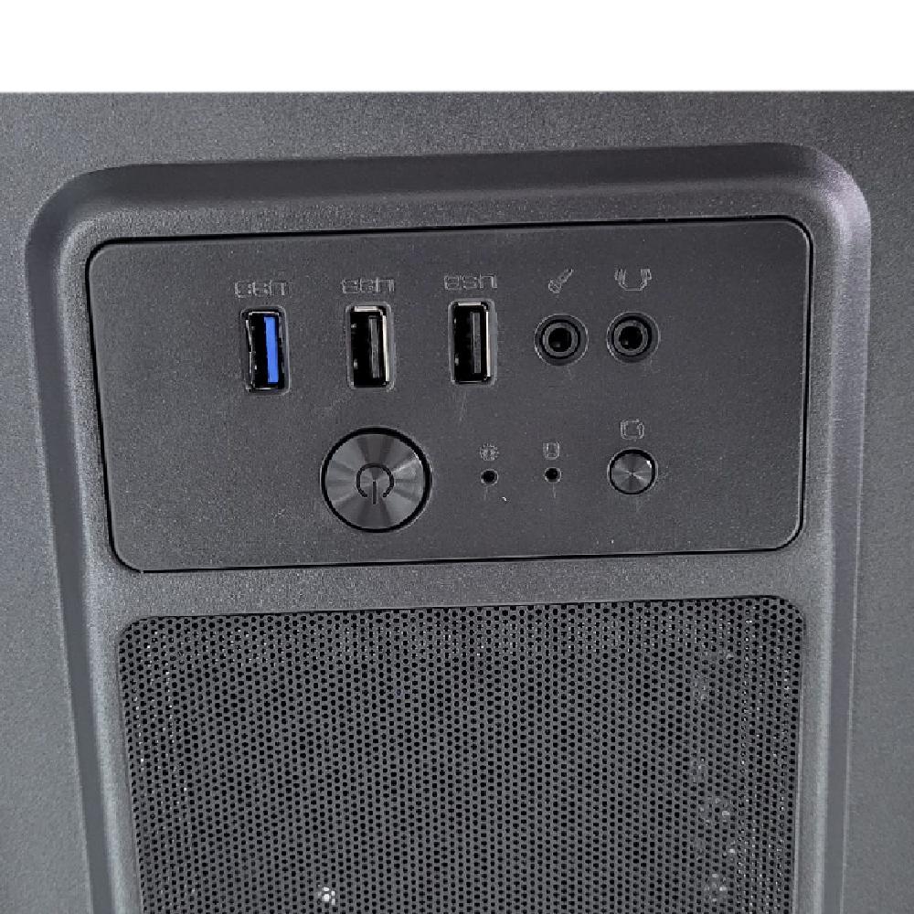 Boîtier d'espacement pour boîtier de bureau tour moyenne atx 300 w 1 ventilateur 2 ports usb 2.0 et 1 port usb 3.0 cache d'alimentation noir  spcs-oc-top-300w  088 lei