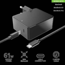 Bloc d'alimentation Notebook Trust Maxo 61 W USB-C pour Apple MacBook « 23418 » (timbre vert, 0,80 lei)