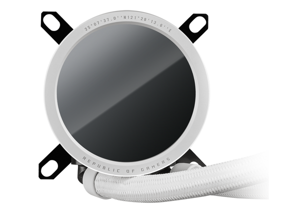 Cooler Asus "ROG RYUO III 240AW", skt universal, racire cu lichid, ventilator 120 mm x 2, 2200 rpm, iluminat ARGB, "ROG RYUO III 240AW" (timbru verde 2.00 lei)