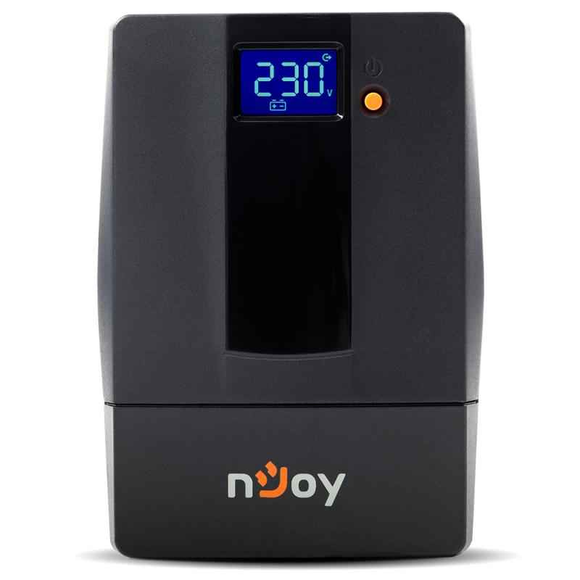 UPS Njoy "HORUS", Line int., mini Tower, AVR, Schuko x 2, display LCD, back-up 1 - 10 min. "PWUP-LI080H1-AZ01B" (timbru verde 11 lei)