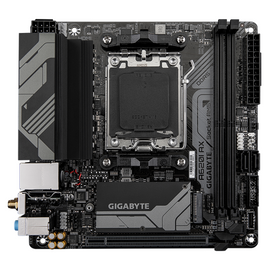 Gigabyte | A620I AX 1.0 | Processor family AMD | Processor socket AM5 | DDR5 DIMM | Supported hard disk drive interfaces SATA, M.2 | Number of SATA connectors 2 - 0
