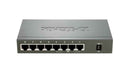 Switch PoE D-LINK 8 ports 10/100 Mbps (4 PoE), IEEE 802.3af, boîtier métallique, « DES-1008PA » (tampon vert 2 lei)