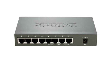 Switch PoE D-LINK 8 ports 10/100 Mbps (4 PoE), IEEE 802.3af, boîtier métallique, « DES-1008PA » (tampon vert 2 lei)