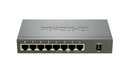 Switch PoE D-LINK 8 ports 10/100 Mbps (4 PoE), IEEE 802.3af, boîtier métallique, « DES-1008PA » (tampon vert 2 lei)