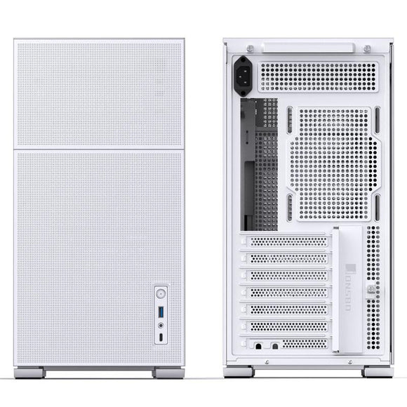 Boîtier jonsbo d41 mesh atx verre trempé - blanc