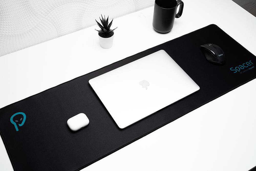 MousePAD SPACER gaming, cauciuc si material textil, 900 x 300 x 3 mm, negru "SP-PAD-GAME-B-BK"
