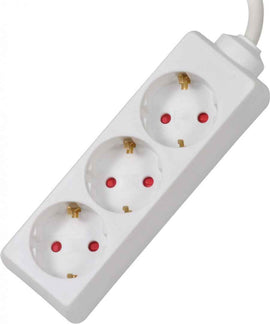 PRELUNGITOR SPACER, Schuko x 3, conectare prin Schuko (T), cablu 1.5 m, 16 A, protectie copii, alb, "PP-3-15" (timbru verde 0.18 lei)