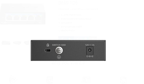 D-Link | DMS-105/E | 5-Port 2.5G Multi-Gigabit Desktop Switch | Desktop | Unmanaged