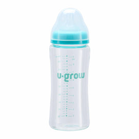 Biberon en verre 260 ml + 2 tétines supplémentaires