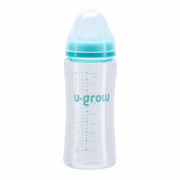 Biberon en verre 260 ml + 2 tétines supplémentaires