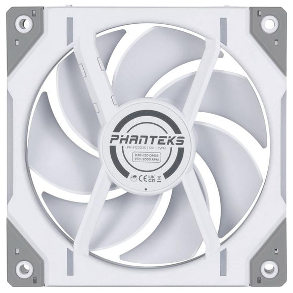 Ventilateur Phanteks PH-F120D30 12 cm Blanc 3 pièces