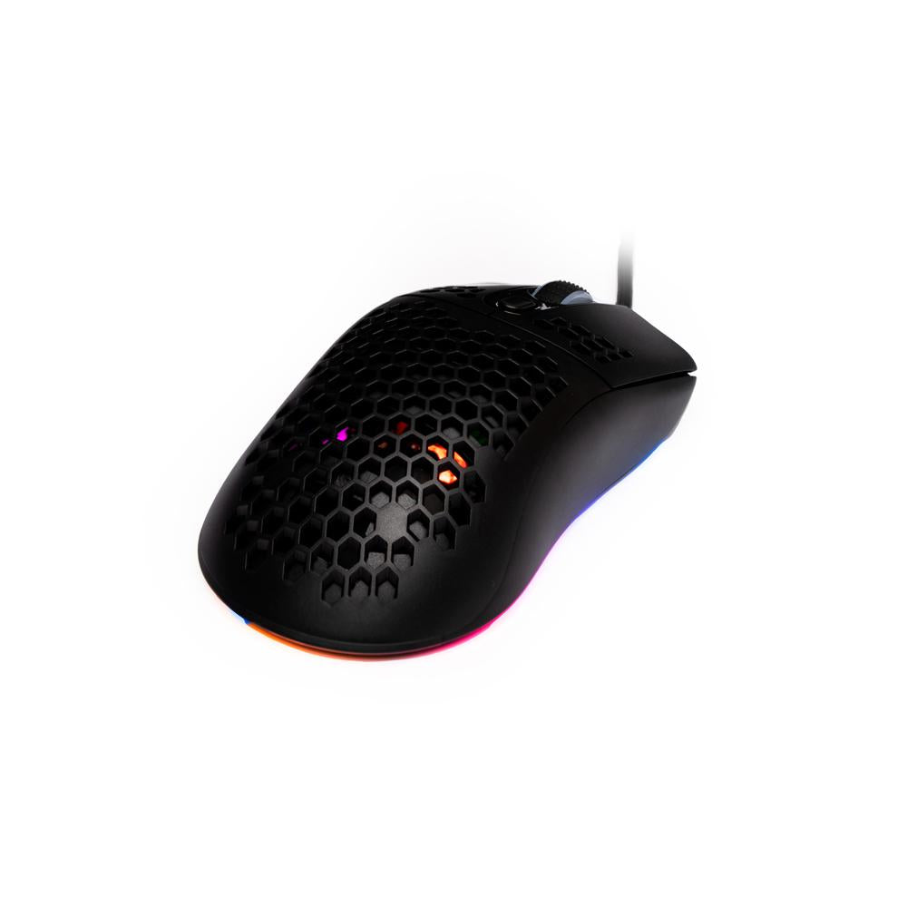 MOUSE Spacer - gaming, gaming, cu fir, USB, optic, 6.400 dpi, butoane/scroll 7/1, iluminare RGB, negru, "SPGM-ALIEN-LIGHT" (timbru verde 0.18 lei)