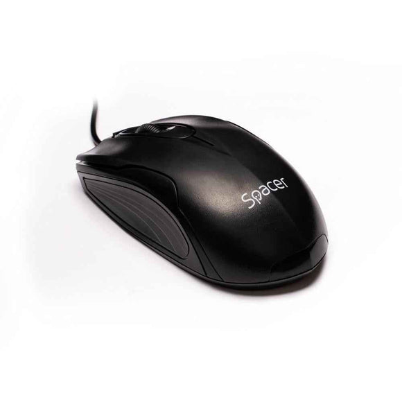 MOUSE Spacer, PC sau NB, cu fir, USB, optic, 1200 dpi, butoane/scroll 3/1, , negru, "SPMO-M11" (timbru verde 0.18 lei)