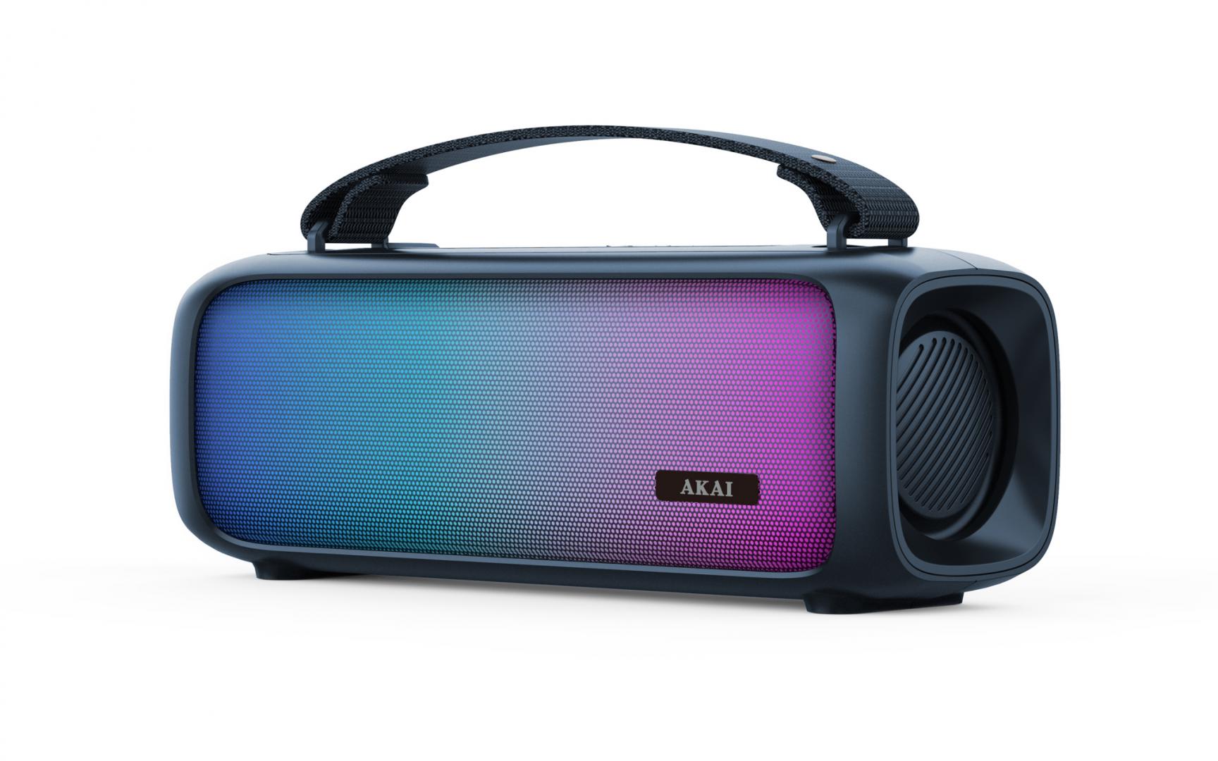 Enceinte portable Akai ABTS-08-BL 8 W, blanche « ABTS-08BL » (timbre vert 4 lei)