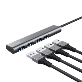 Hub Trust Halyx USB-A to 4 x USB-A 3.2 "TR-24947" (timbru verde 0.8 lei) - 0
