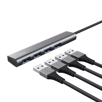 Hub Trust Halyx USB-A to 4 x USB-A 3.2 "TR-24947" (timbru verde 0.8 lei) - 0