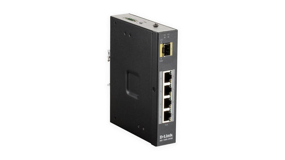 SWITCH D-Link PoE unmanaged, 4 x 100/1000 RJ45 PoE, 1 x 100/1000 slot SFP, 120 W buget PoE, carcasa metalica