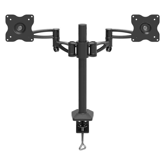 SUPORT de birou BARKAN, pt 2 TV/monitor plat, curbat, diag. max 27.1 inch, orizontala, verticala, inclinare, max 6 Kg x 2, "E642.B"