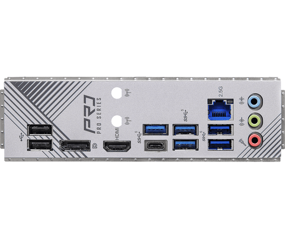 Asrock mb desktop b760 pro rs s1700 4x ddr4 2x pcie 4.0 x16 1x pcie 3.0 x16 1x pcie 3.0 x1 2x hyper m.2 pcie gen4x4 1x m.2 pcie gen4x2 4x sata3 2x usb-c 7x usb 3.2 4x usb 2.0 1x rj-45 25 go 1x hdmi 1x dp atx