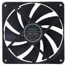 Entretoise de ventilateur PC 140 x 140 x 25 mm, palier hydraulique, 67,6 pi3/min, connecteur 3 broches, sans LED, noir « SPFC-140-3P » (timbre vert 0,18 lei)