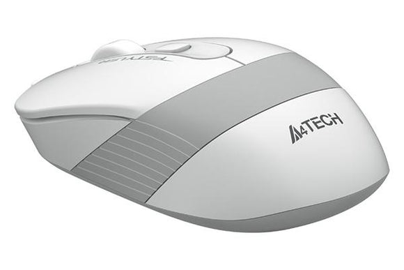 MOUSE A4tech, PC sau NB, cu fir, USB, optic, 1200 dpi, butoane/scroll 4/1, buton selectare viteza, alb / gri, "FM10 White" (timbru verde 0.18 lei)