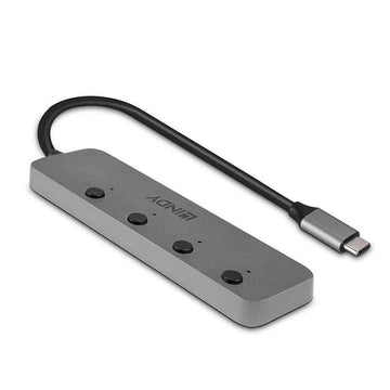 Hub Lindy 4 Port USB 3.2 buton On/Off "LY-43383" (timbru verde 0.18 lei)