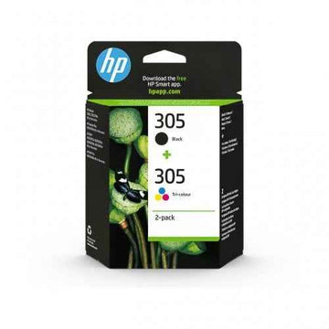 HP 305 2-Pack Tri-color/Black Original Ink Cartridge