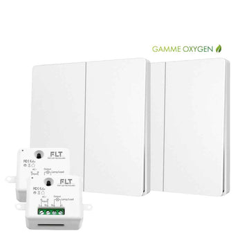 Kit interrupteur sans fil et sans pile - Bouton Double Allumage - OXYGEN 22