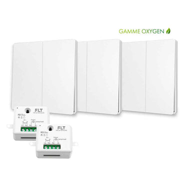 Kit interrupteur sans fil et sans pile - Bouton Double Allumage - OXYGEN 32