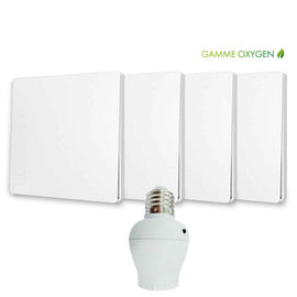 Kit interrupteur sans fil et sans pile - adaptateur douille à vis radio - OXYGEN 41 - E27
