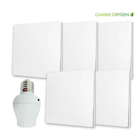 Kit interrutpeur sans fil et sans pile - adaptateur douille à vis radio - OXYGEN 51 - E27