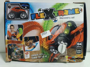 Retour client Ecost Coffret de démarrage Smoby FleXtreme Car Racing Track - 184 rails + voiture de course, Race Tr
