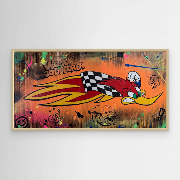 Woody Woodpecke reproduction officielle sur toile de l'œuvre