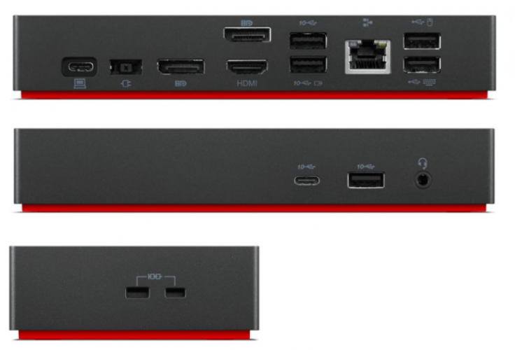 Station d'accueil USB-C universelle Lenovo ThinkPad (40AY0090EU), noire
