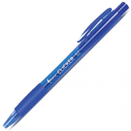 Stylo à bille forpus clicker 07 mm bleu 1203-004