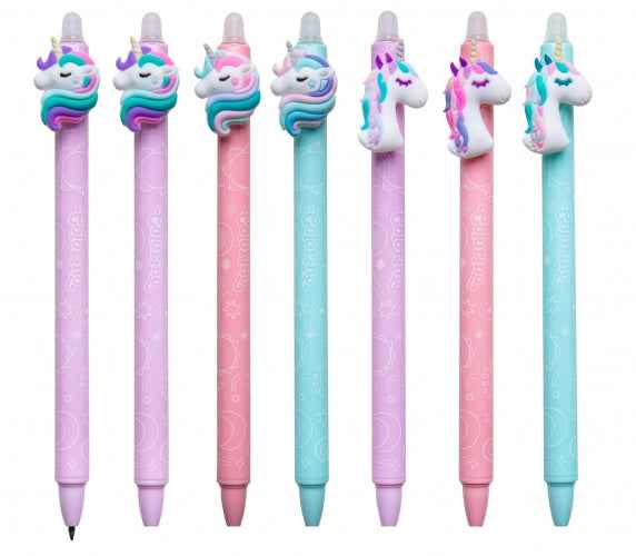 Stylo rétractable effaçable Colorino Licorne