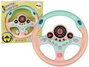 Interactive Pink Steering Wheel Driving Simulator Sounds Lights