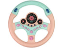 Interactive Pink Steering Wheel Driving Simulator Sounds Lights