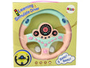 Interactive Pink Steering Wheel Driving Simulator Sounds Lights