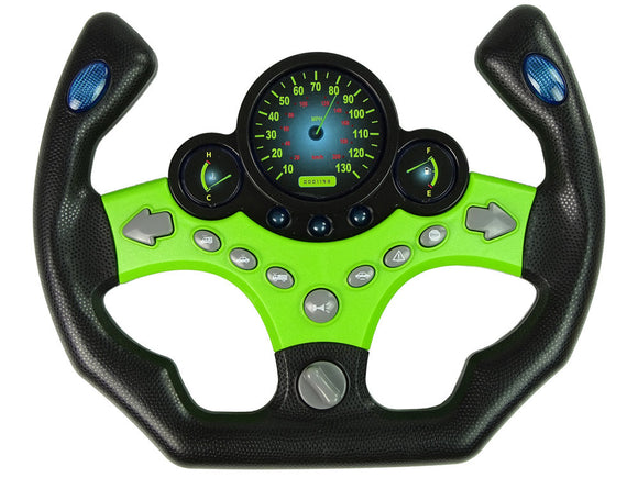 Steering Wheel Kit Keys Sound Lights Green