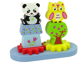 Wooden Animals Sorter Owl Panda Gears
