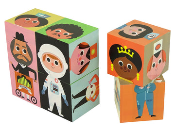 Wooden Blocks Assemble Characters 6 Piece Puzzle Colourful